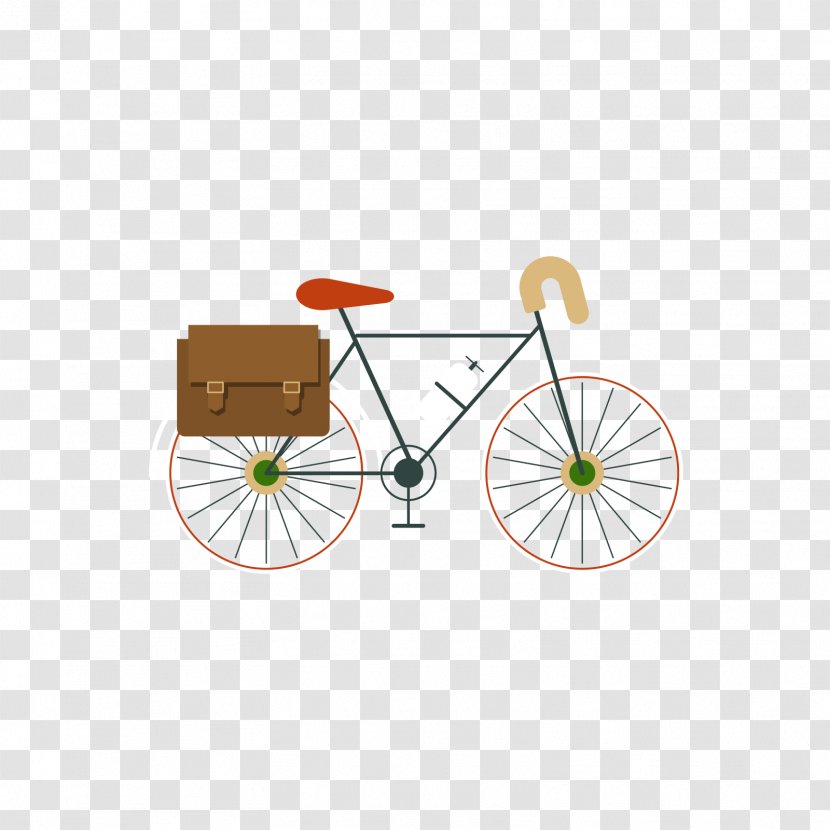 Bicycle Blue - Rgb Color Model - Bike And Orange Bag Transparent PNG