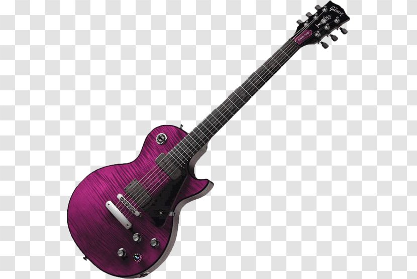 Gibson Les Paul Studio Epiphone Dot Special - Heart - Purple Electric Guitar Transparent PNG
