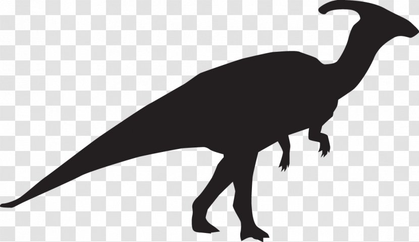 Parasaurolophus Dinosaur Tyrannosaurus Silhouette Clip Art - Beak - Iconography Transparent PNG