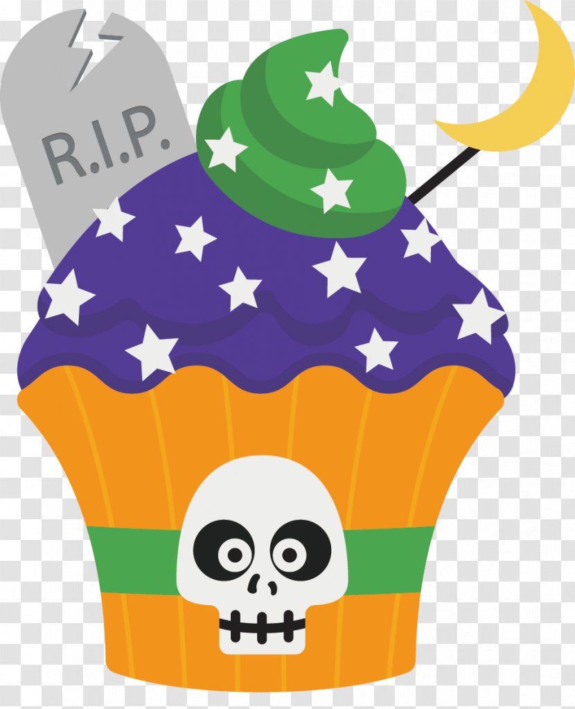 Cartoon Halloween Cupcakes - Cupcake - Illustration Transparent PNG