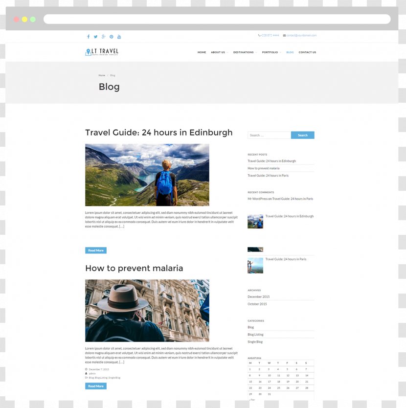Web Page Brand - Travel Agency Theme Transparent PNG