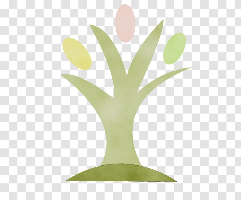 Green Leaf Plant Grass Flower - Stem Flowerpot Transparent PNG