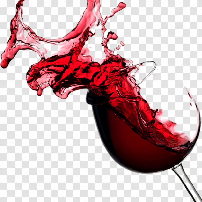 Red Wine White Distilled Beverage Drink - Glass - Free Of Splash Pull Material Transparent PNG