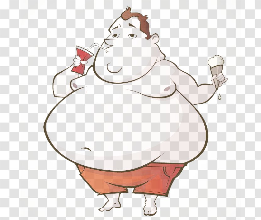 Fat Obesity Food - Watercolor - Coke Big Man Transparent PNG