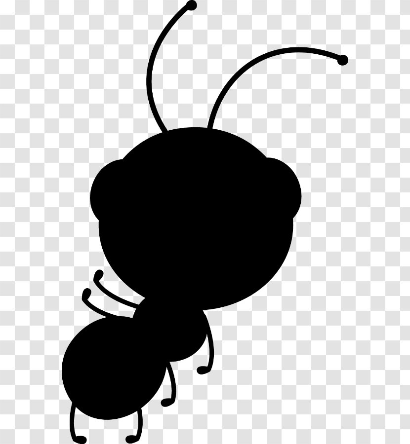 Clip Art Insect Silhouette Line Pollinator - Blackandwhite - Coloring Book Transparent PNG