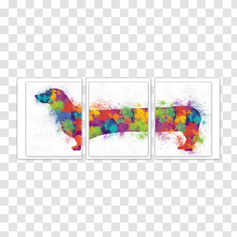 Dachshund Art Canvas Print Oil Painting - Computer Mouse - Colorful Pin Transparent PNG