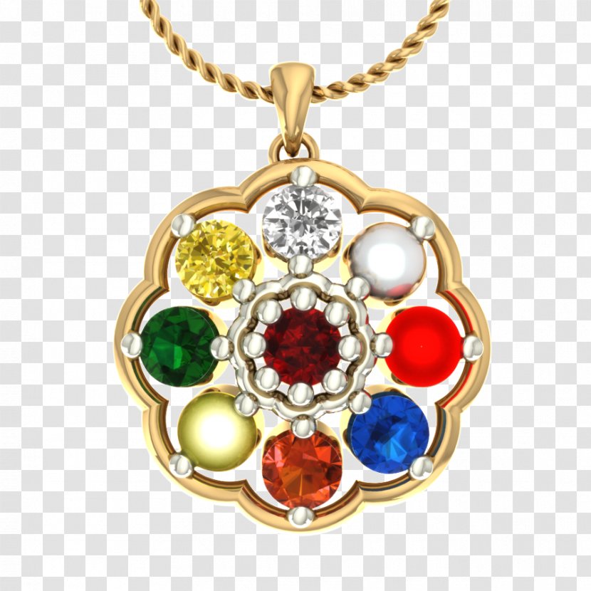 Locket Earring Gemstone Navaratna Necklace - Charms Pendants Transparent PNG