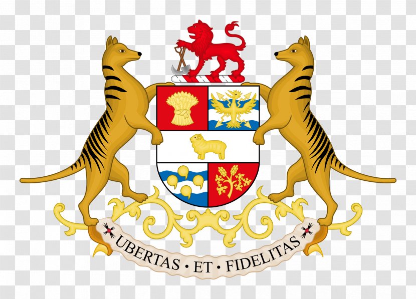 Hobart Tasmanian Tiger: Precious Little Remains Coat Of Arms Australia Thylacine - Tiger Transparent PNG