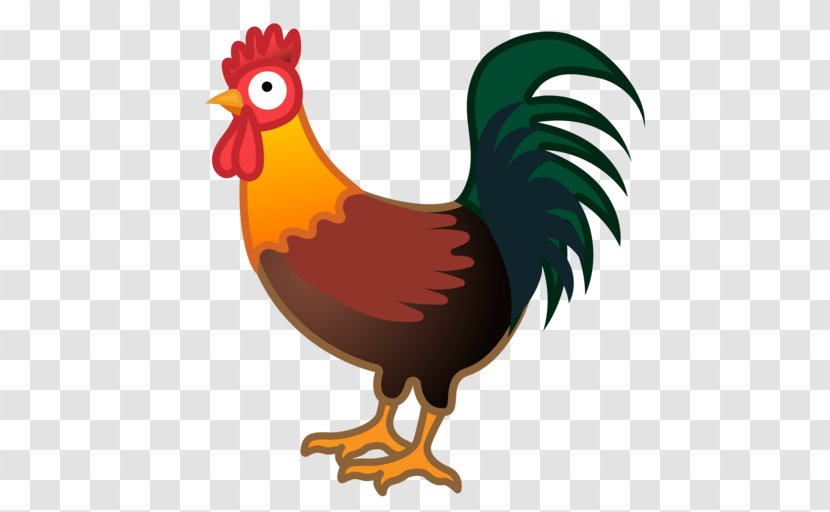 Chicken Emojipedia Rooster Bird - Beak Transparent PNG