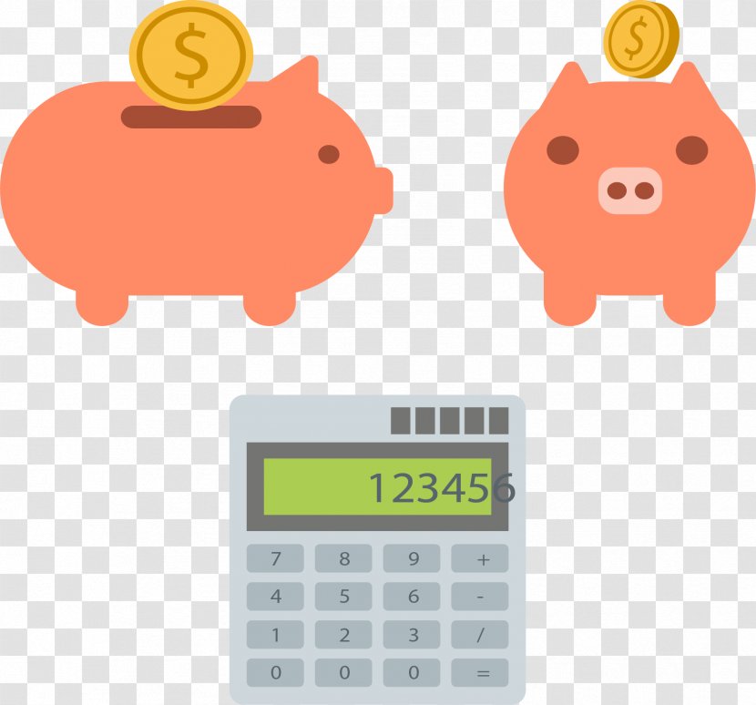 Piggy Bank Illustration - Coin - Pink Transparent PNG