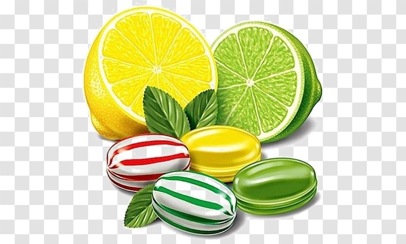 Key Lime Lemon Drop Candy - Fruit Transparent PNG