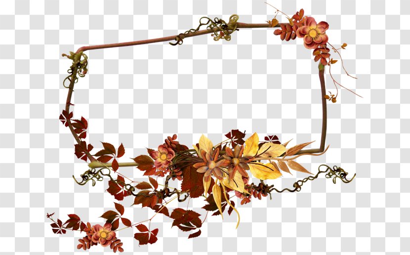 Paper Autumn Label Clip Art - Vines Border Transparent PNG