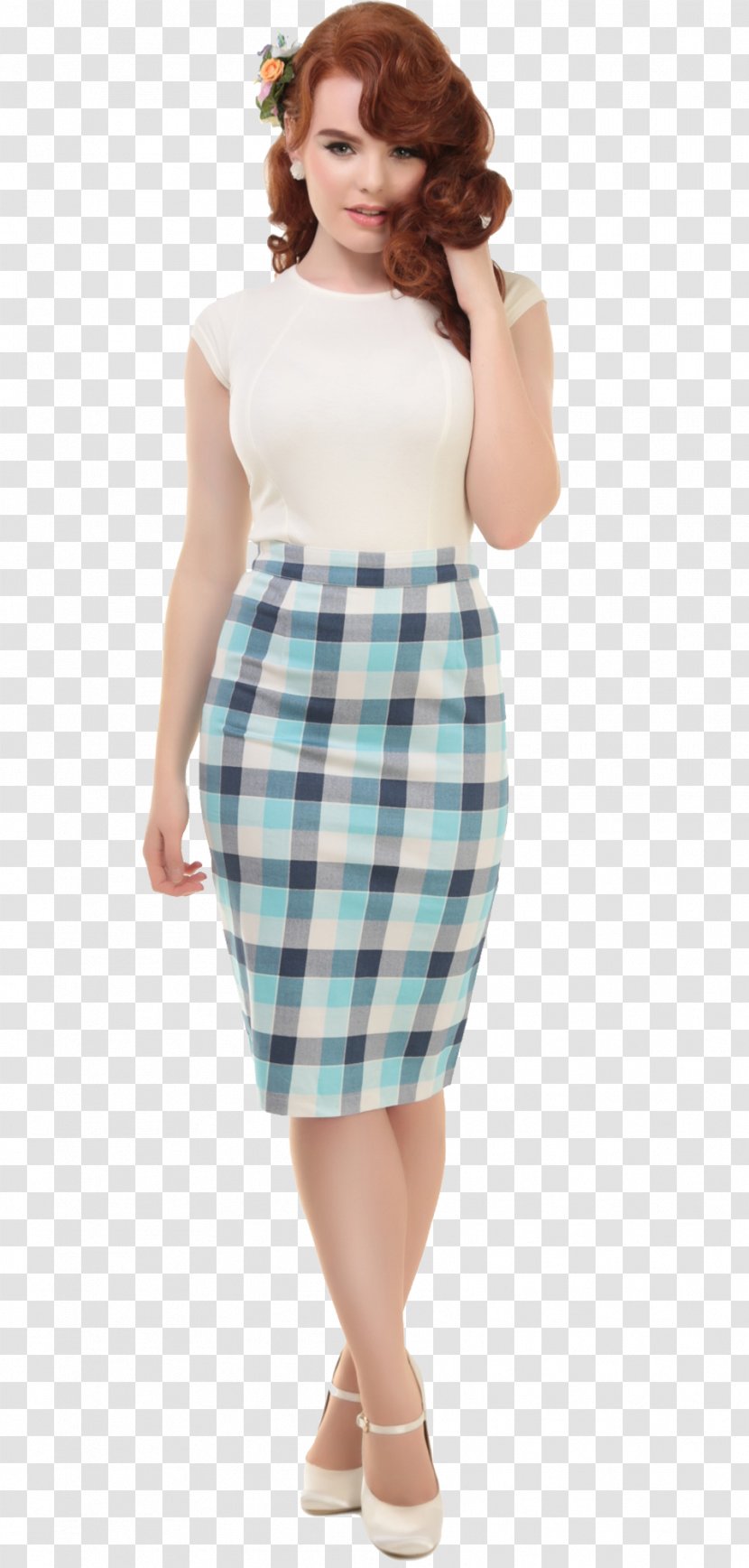 Skirt Vintage Clothing Dress Houndstooth - Sleeve Transparent PNG