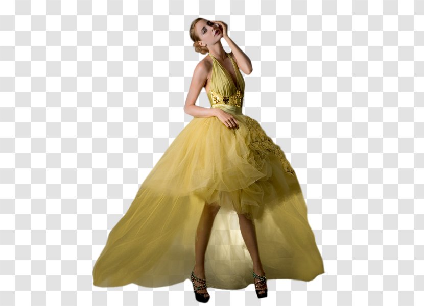 Woman Dress Yellow Painting - Frame - Romantic Pictures Transparent PNG