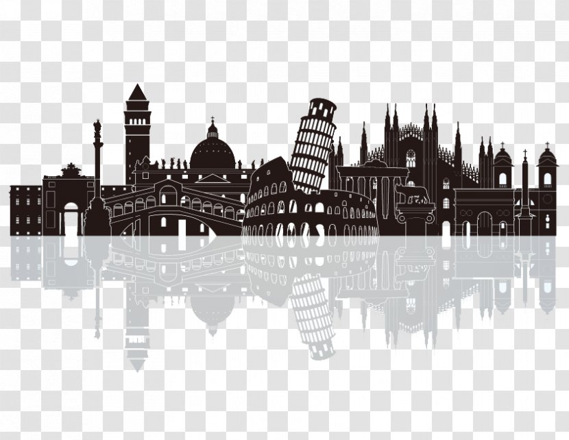 Milan Skyline Silhouette Illustration - City Transparent PNG