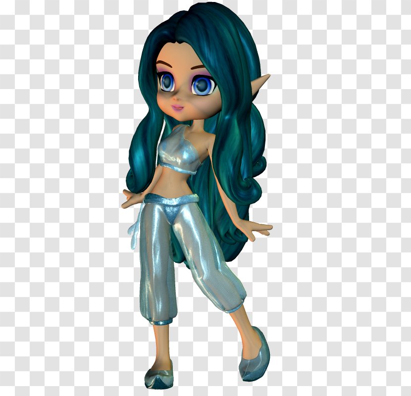 Fairy Brown Hair Figurine - 70s Transparent PNG