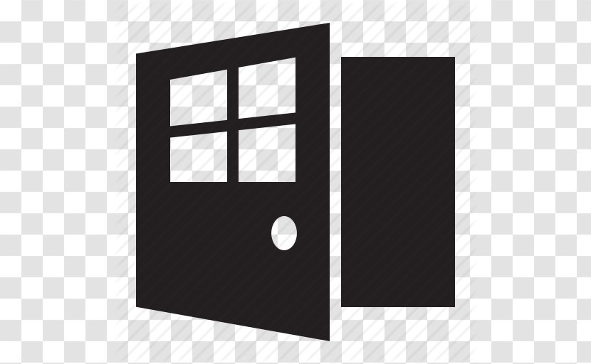Door Iconfinder - Black And White - Drawing Vector Transparent PNG