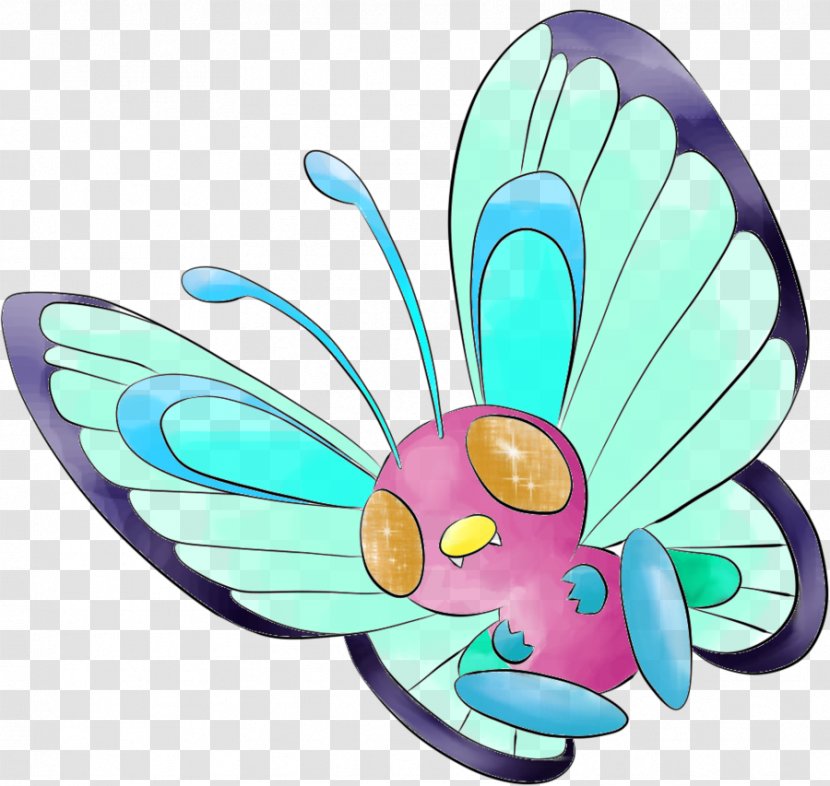 Butterfree Monarch Butterfly Metapod Caterpie - Pokemon Transparent PNG