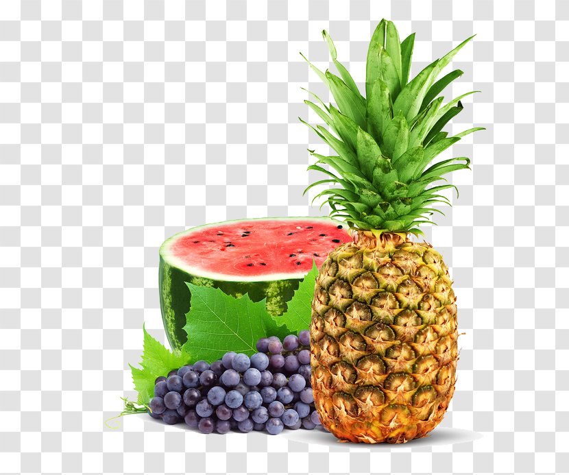 Juice Organic Food Vegetarian Cuisine Fruit Vegetable - Watermelon - Pineapple, And Grapes Transparent PNG