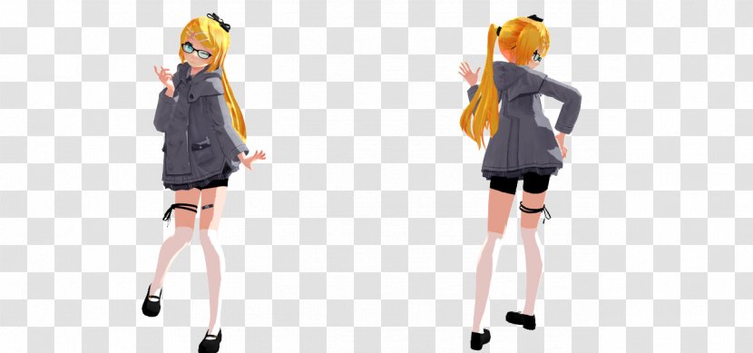 MikuMikuDance Kagamine Rin/Len Tube Top Outerwear Coat - Mikumikudance - Bluehole Transparent PNG