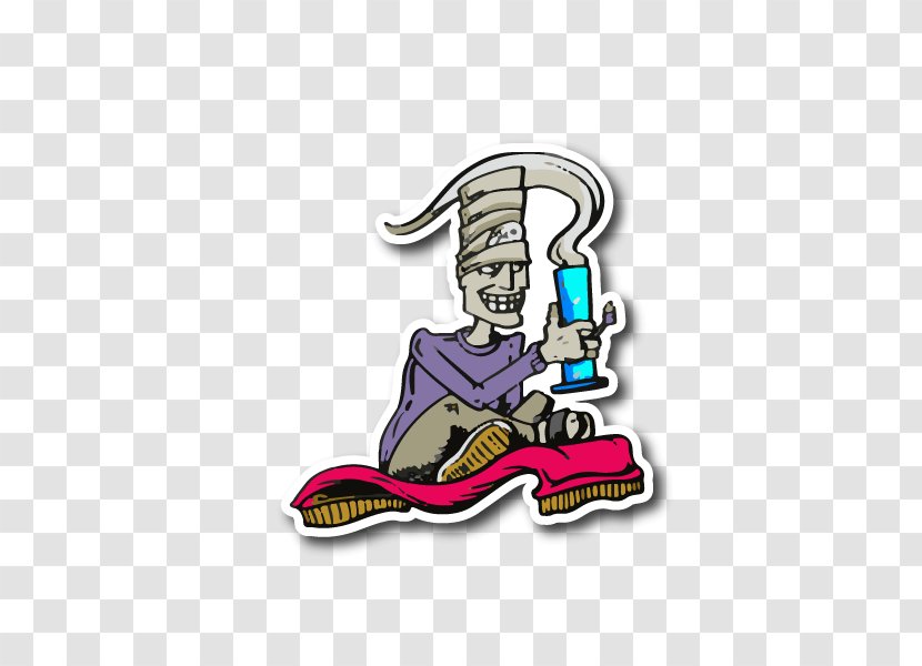 Sticker Cannabis Smoking Bong - Art Transparent PNG