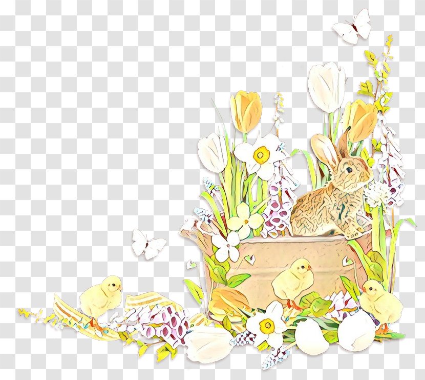 Floral Design Easter Bunny Hare Cut Flowers - Plant Transparent PNG