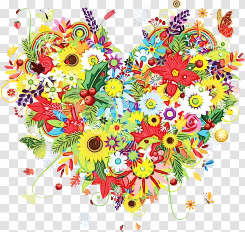 Watercolor Wreath Flower - Visual Arts - Art Wildflower Transparent PNG