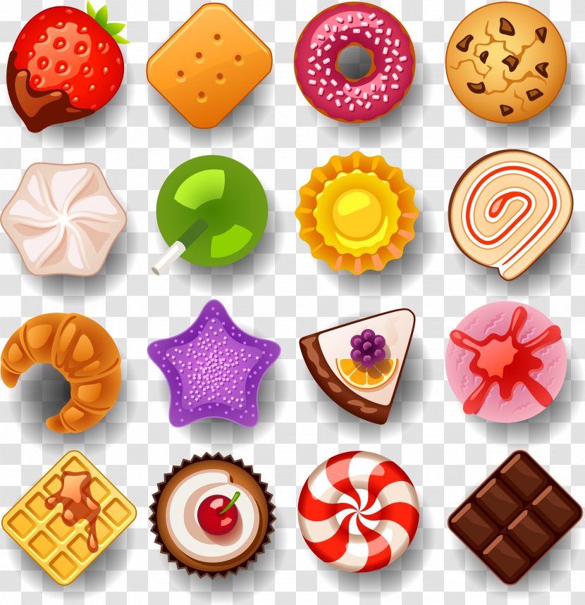 Candy Lollipop Food - Confectionery - Colored Chocolate Cookies Dessert Transparent PNG