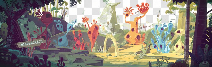 Cartoon Behance Background Artist Illustration - Mural - Fantasy Forest Transparent PNG