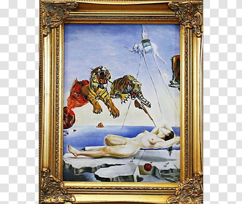 Dream Caused By The Flight Of A Bee Around Pomegranate Second Before Awakening Madonna Port Lligat Painting Art Surrealism - Picture Frame Transparent PNG