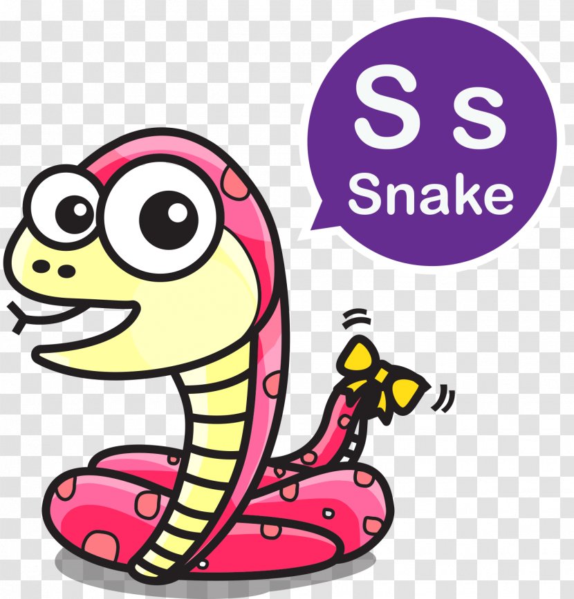 Euclidean Vector Royalty-free Stock Photography Illustration - Letter - Cartoon Snake Transparent PNG