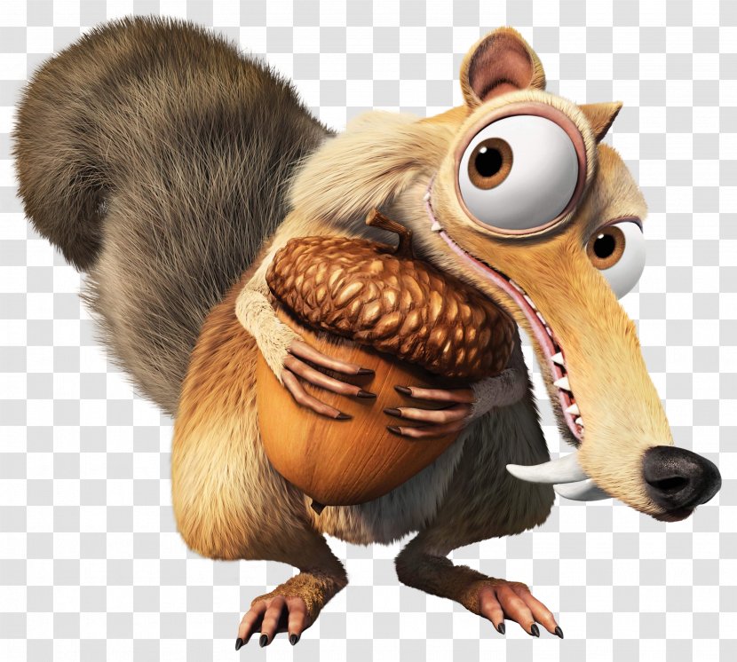 Scrat Sid Manfred Ice Age Clip Art - Rodent - Squirrel Angel Cliparts Transparent PNG