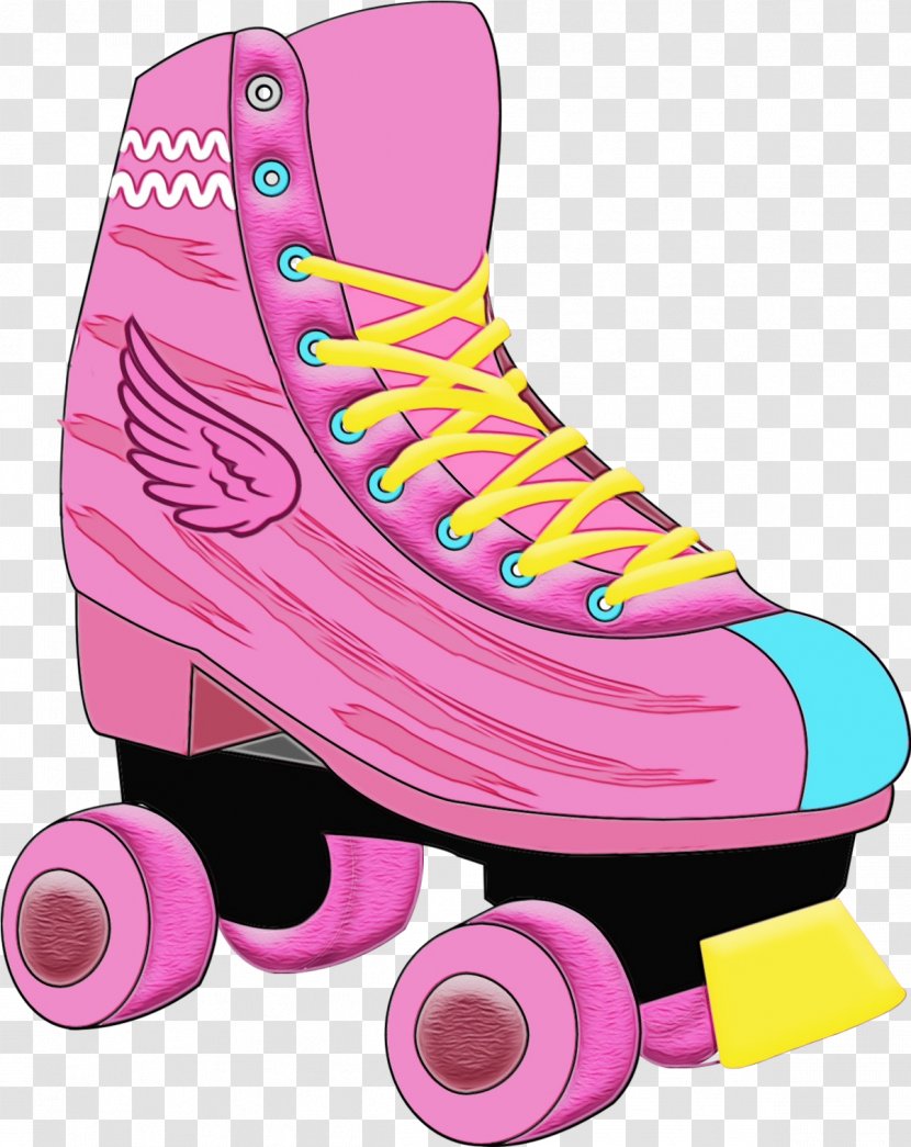 Footwear Roller Skates Quad Skating Pink - Athletic Shoe Magenta Transparent PNG