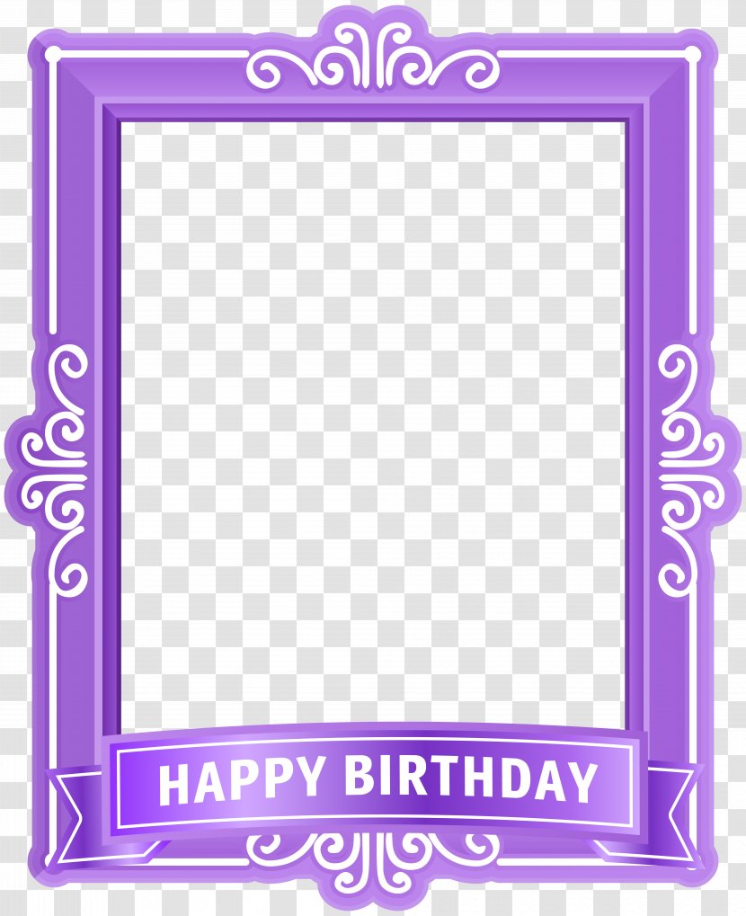 Happy Birthday Photo Frame - Picture Rectangle Transparent PNG
