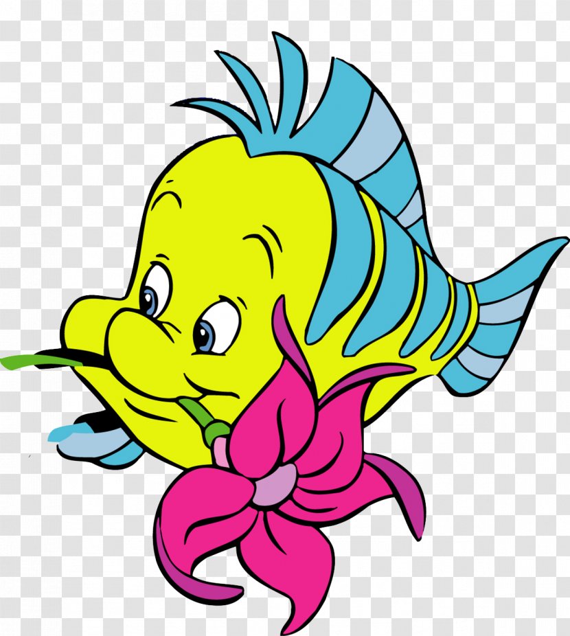 Flounder Fish Cartoon Clip Art - Yellow Transparent PNG