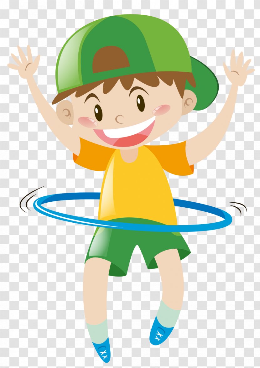 Boy Smiley Clip Art - Heart - Hand-painted Hula Hoop Wearing A Hat Transparent PNG