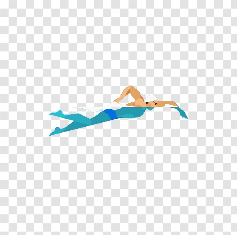 Swimming - Aqua - Flat People Transparent PNG