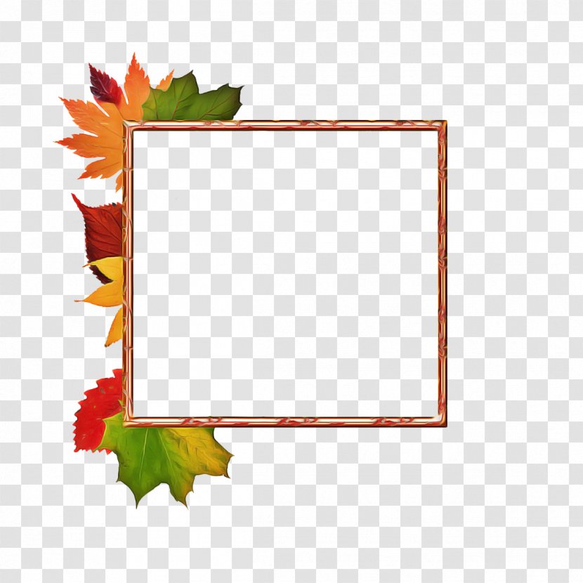 Floral Background Autumn Frame - Picture - Rectangle Transparent PNG