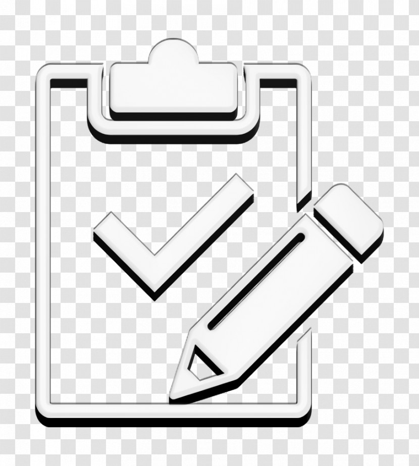 Clipboard Variant With Pencil And Check Mark Variant Icon Clipboard Icon Tools And Utensils Icon Transparent PNG