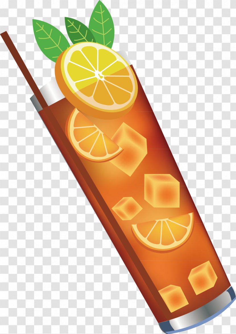 Soft Drink Orange Juice Lemonade - Wine Glass Decorative Design Vector Transparent PNG
