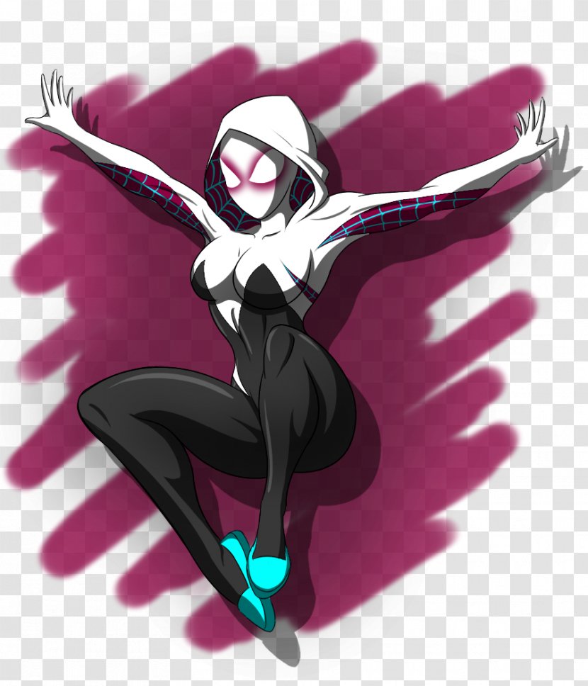 Spider-Woman (Gwen Stacy) Spider-Man Spider-Verse (Jessica Drew) - Silhouette - Spider Woman Transparent PNG