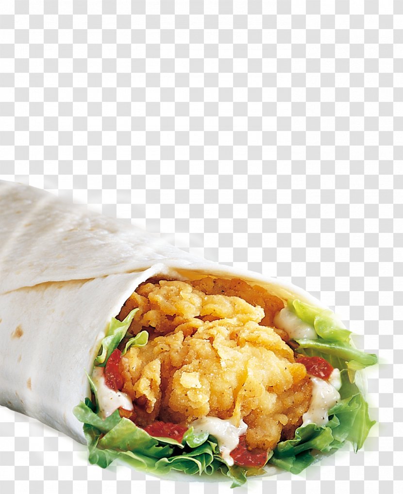 KFC Fast Food Hamburger Chicken Meat Burrito - Mexican Roll Material Transparent PNG