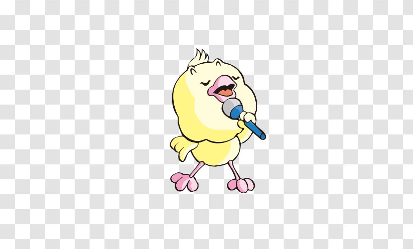 Chicken Singing Performance - Watercolor - Yellow Chicks Transparent PNG