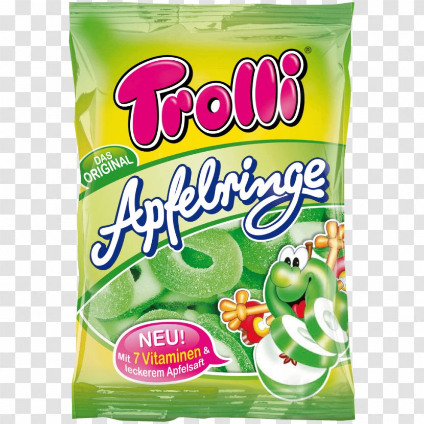 Gummi Candy Trolli Apfelring Bonbon - Processed Food Transparent PNG