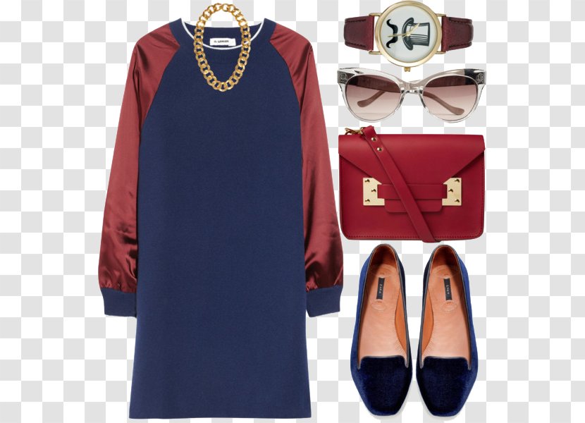 Fashion Dress Sleeve Collar Maroon - Moustache - And High Heels Transparent PNG
