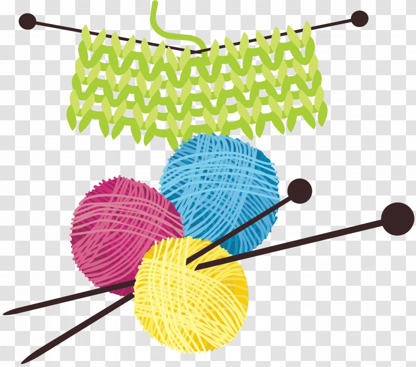 Knitting Needle Yarn Ornament - Embroidery Transparent PNG