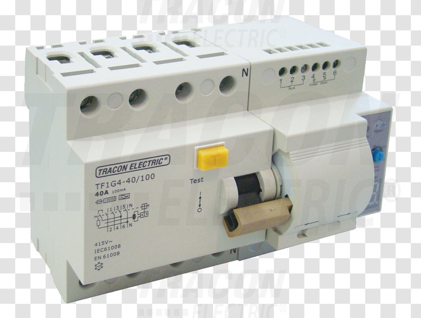 Residual-current Device Circuit Breaker Electric Current Disjoncteur à Haute Tension Electrical Network - Alternating - Residualcurrent Transparent PNG
