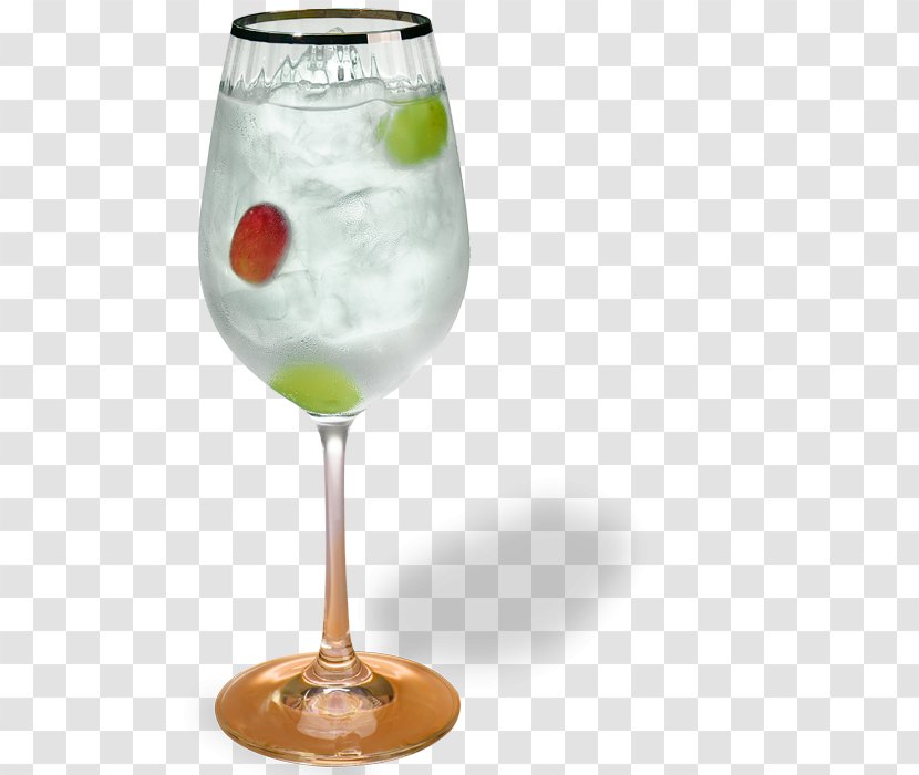 Gin And Tonic Wine Glass Cocktail Garnish Transparent PNG