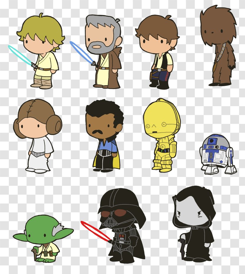 Leia Organa Han Solo Chewbacca Star Wars Boba Fett - Watercolor - R2d2 Transparent PNG