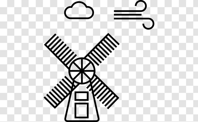 Windmill Solar Energy Garden Light - Black Transparent PNG